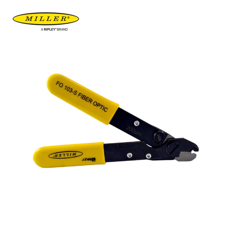 Miller FO 103-S-200 Series Single Hole Fiber Optic Stripper for Working Technicians, Electricians, and Installers, V-Shaped Opening, Safe Cable Tool, Easily Portable Wire Stripper, 2.88 Ounces - Image 4